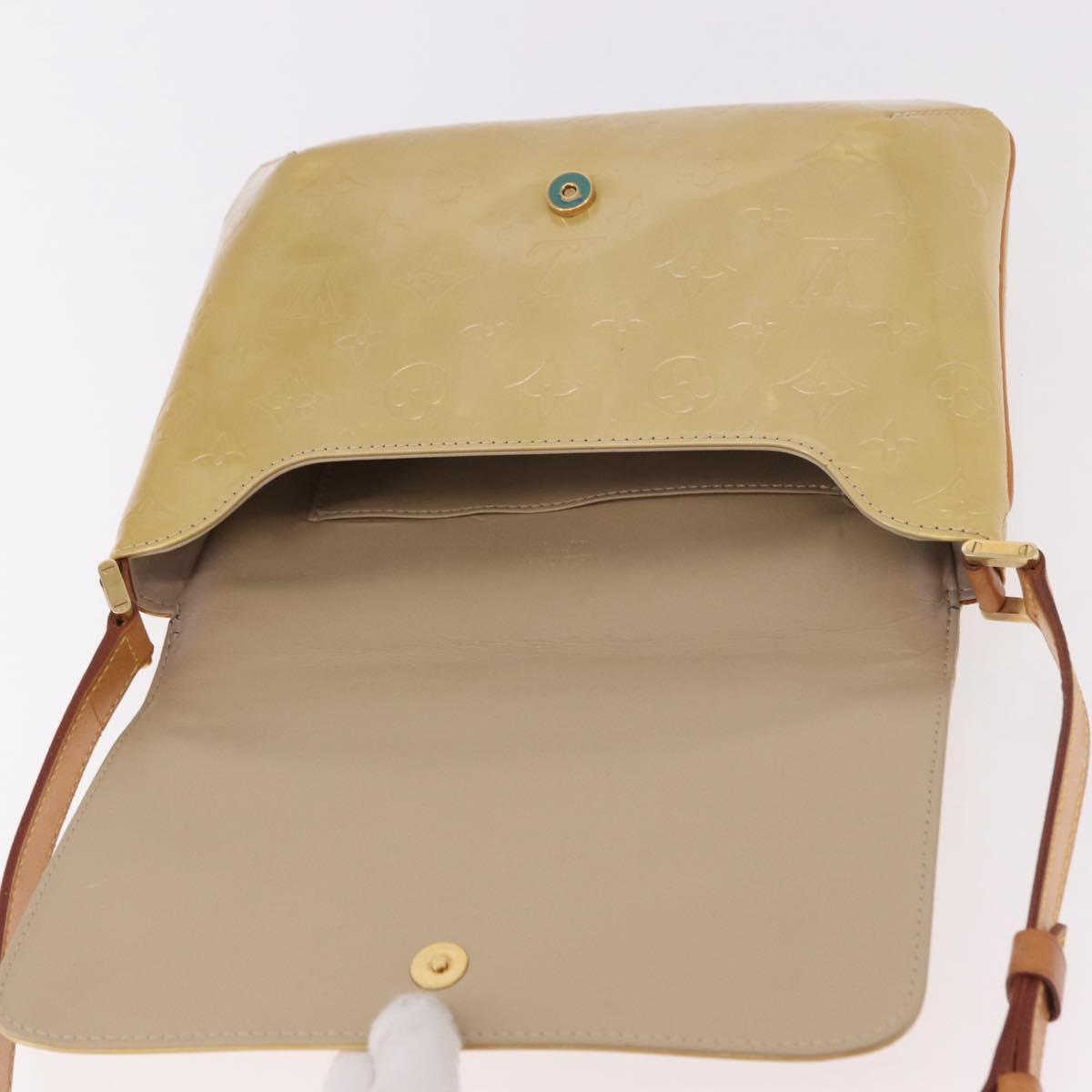 LOUIS VUITTON Monogram Vernis Thompson Street Bag Beige M91301 LV Auth 184873A