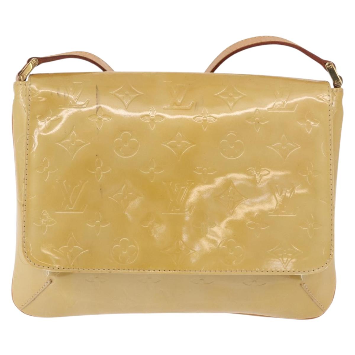 LOUIS VUITTON Monogram Vernis Thompson Street Bag Beige M91301 LV Auth 184873A