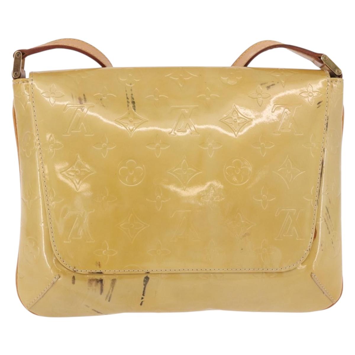 LOUIS VUITTON Monogram Vernis Thompson Street Bag Beige M91301 LV Auth 184873A