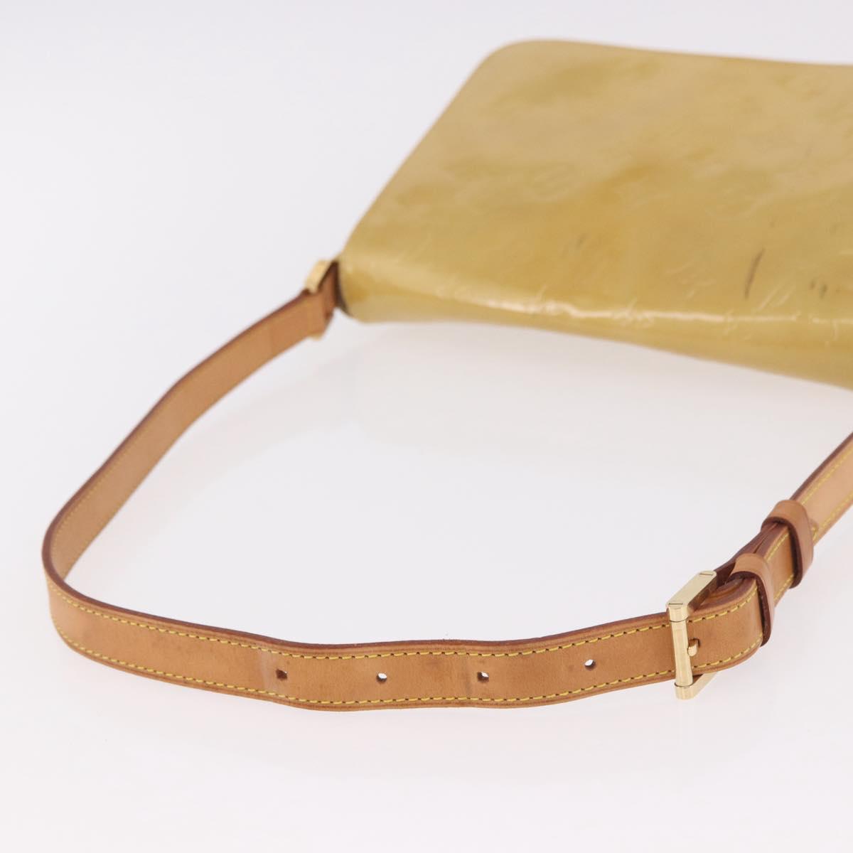 LOUIS VUITTON Monogram Vernis Thompson Street Bag Beige M91301 LV Auth 184873A