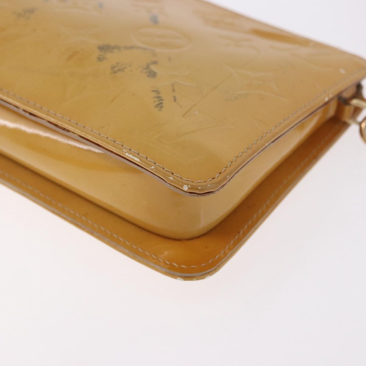 LOUIS VUITTON Monogram Vernis Lexington Pouch Beige M91010 LV Auth 184874