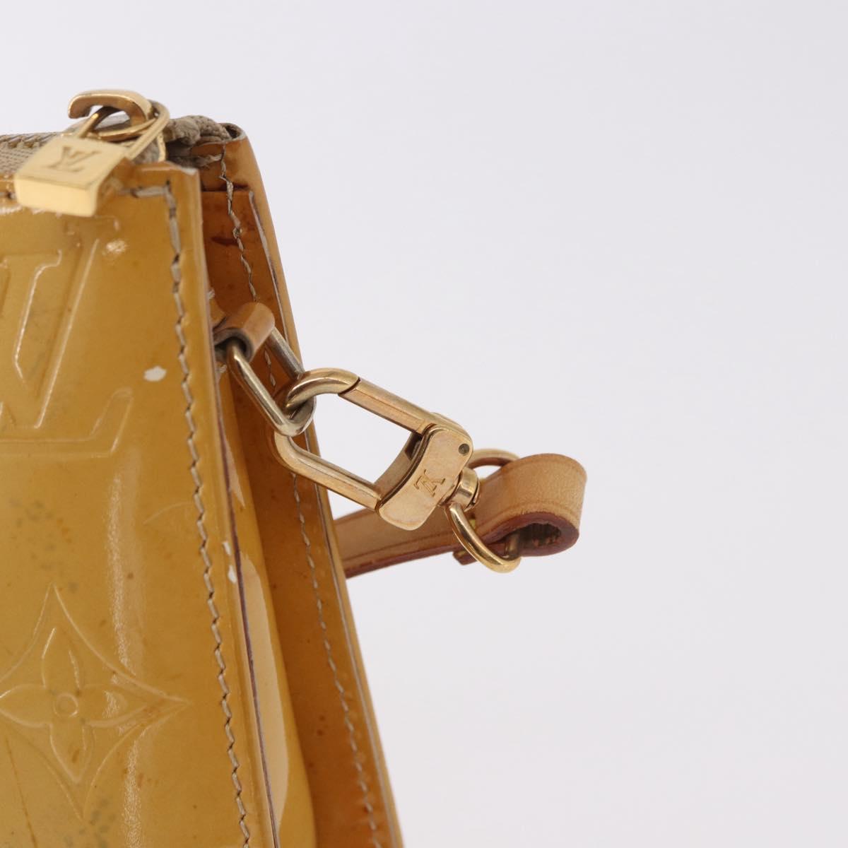 LOUIS VUITTON Monogram Vernis Lexington Pouch Beige M91010 LV Auth 184874