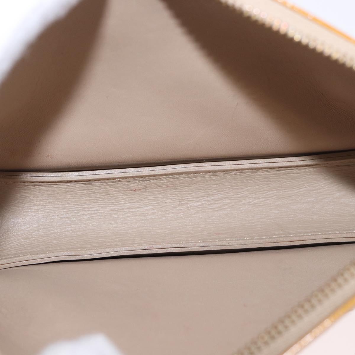LOUIS VUITTON Monogram Vernis Lexington Pouch Beige M91010 LV Auth 184874