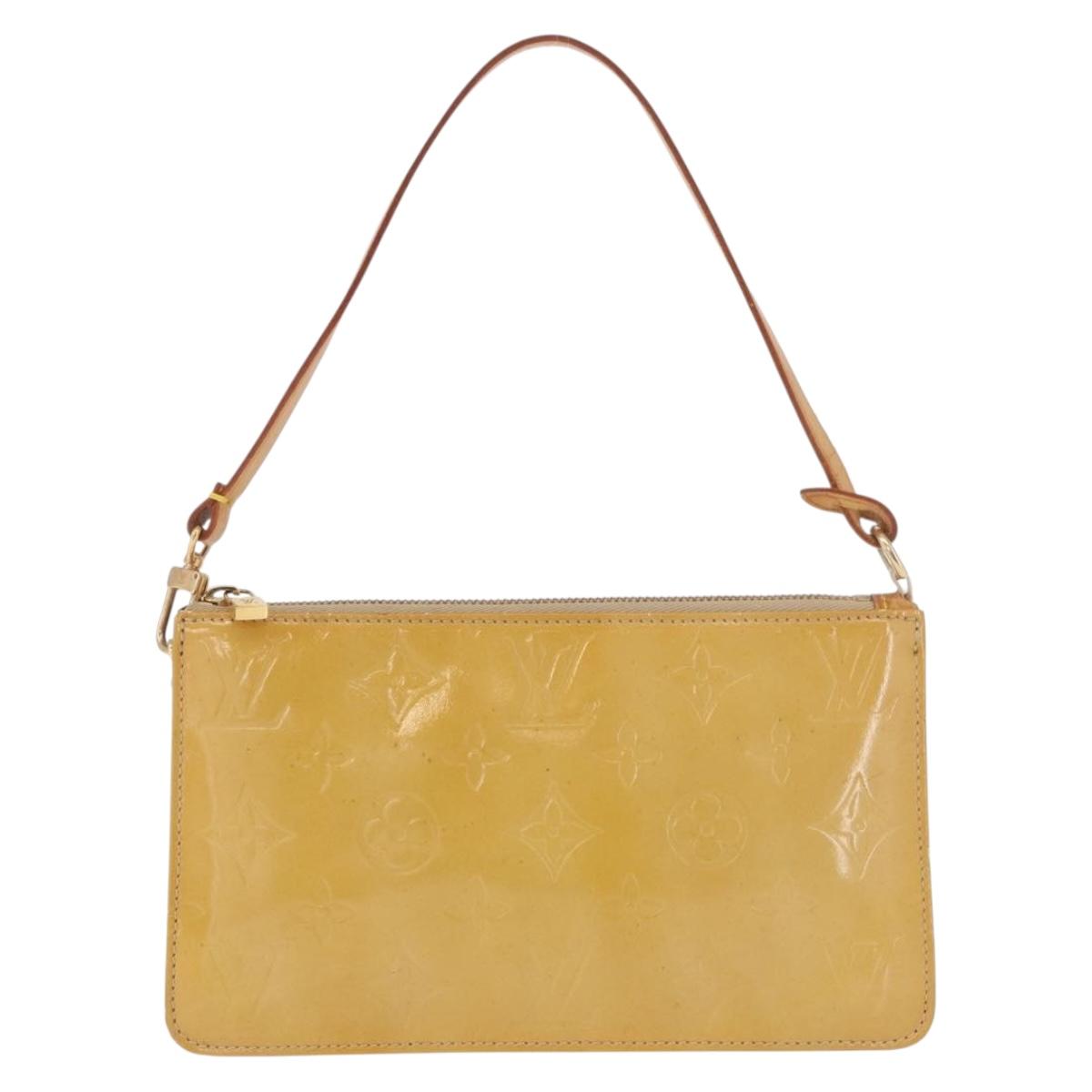 LOUIS VUITTON Monogram Vernis Lexington Pouch Beige M91010 LV Auth 184874