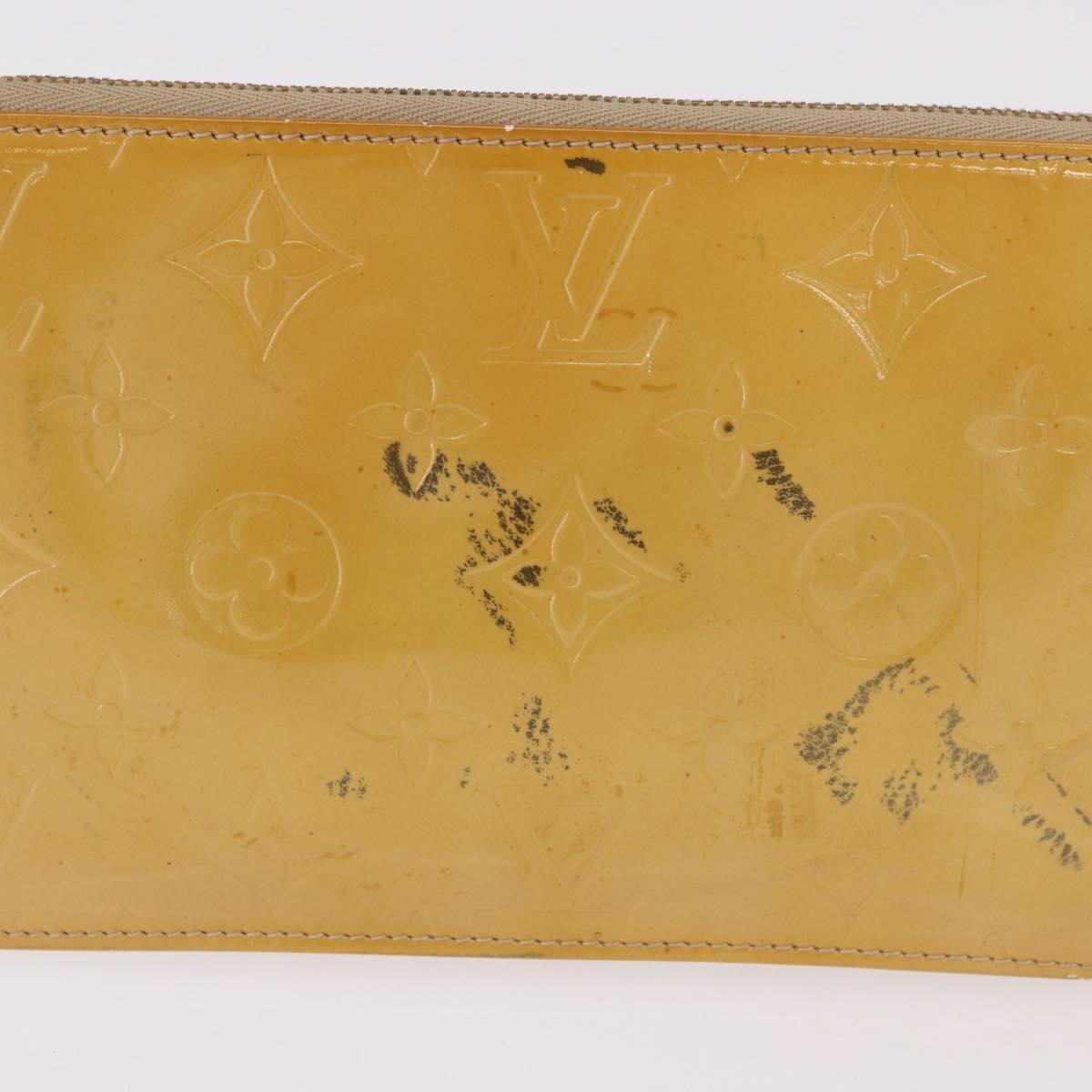 LOUIS VUITTON Monogram Vernis Lexington Pouch Beige M91010 LV Auth 184874