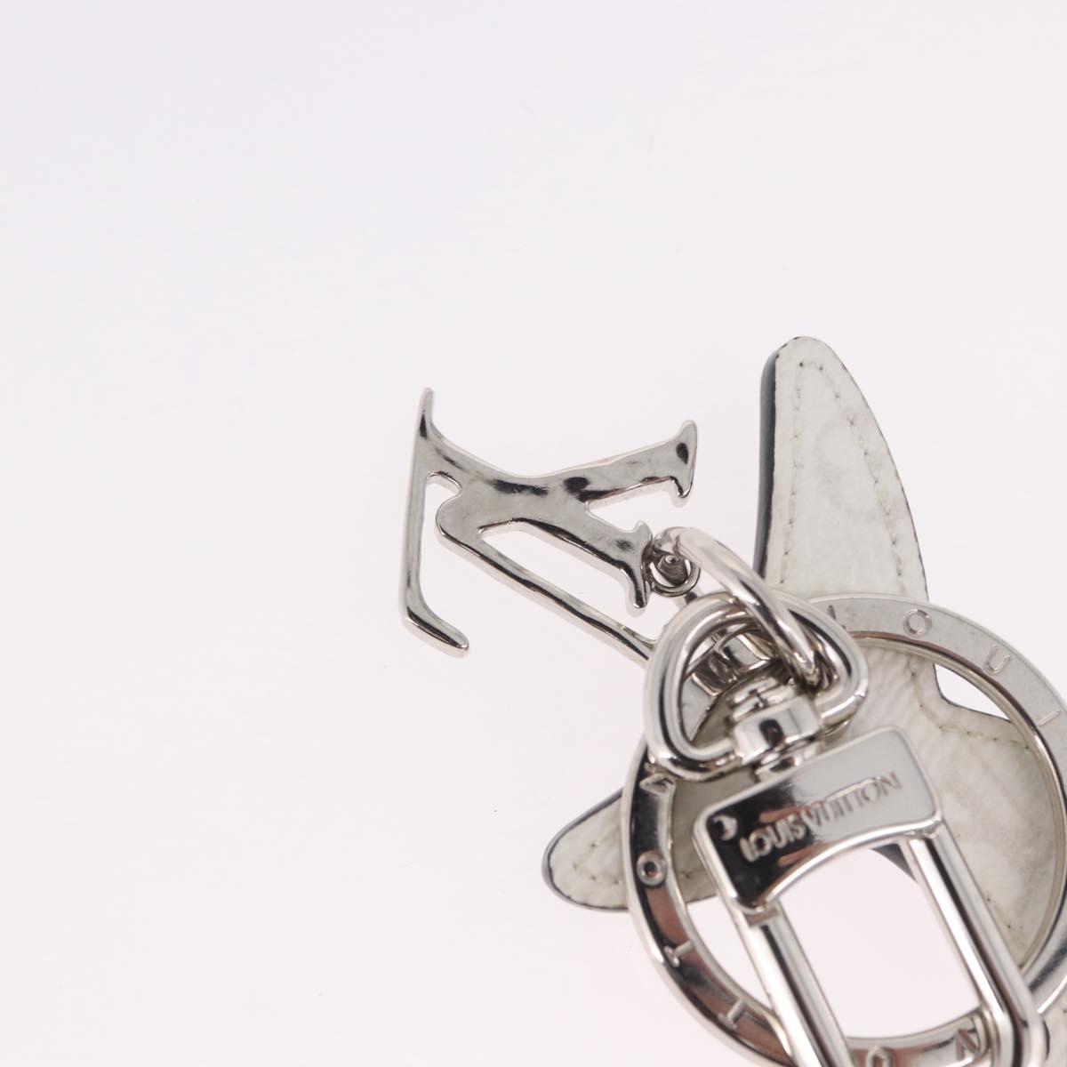 LOUIS VUITTON Porte Cles LV Shark Charm Leather Blue MP2978 LV Auth 184879M