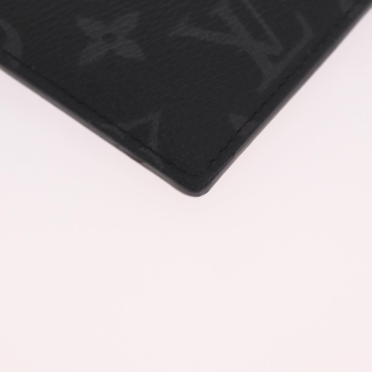 LOUIS VUITTON Monogram Eclipse Card Case M61690 LV Auth 184880A