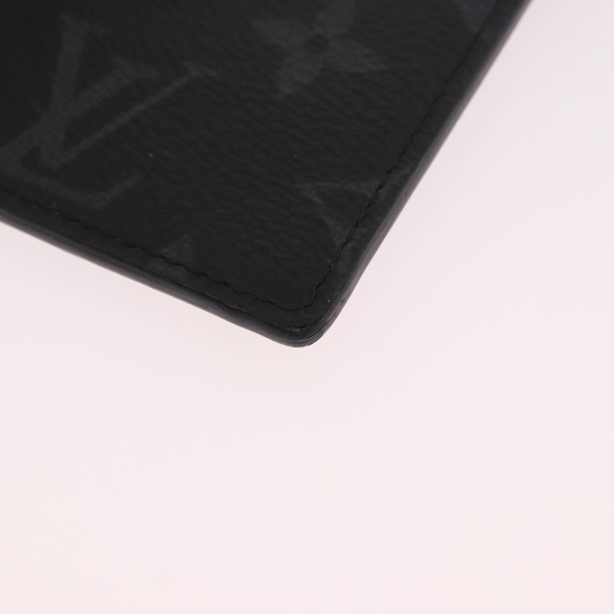 LOUIS VUITTON Monogram Eclipse Card Case M61690 LV Auth 184880A