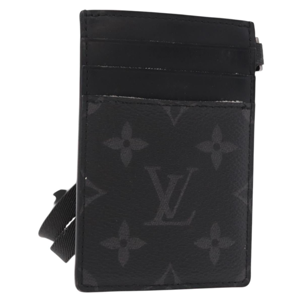LOUIS VUITTON Monogram Eclipse Card Case M61690 LV Auth 184880A