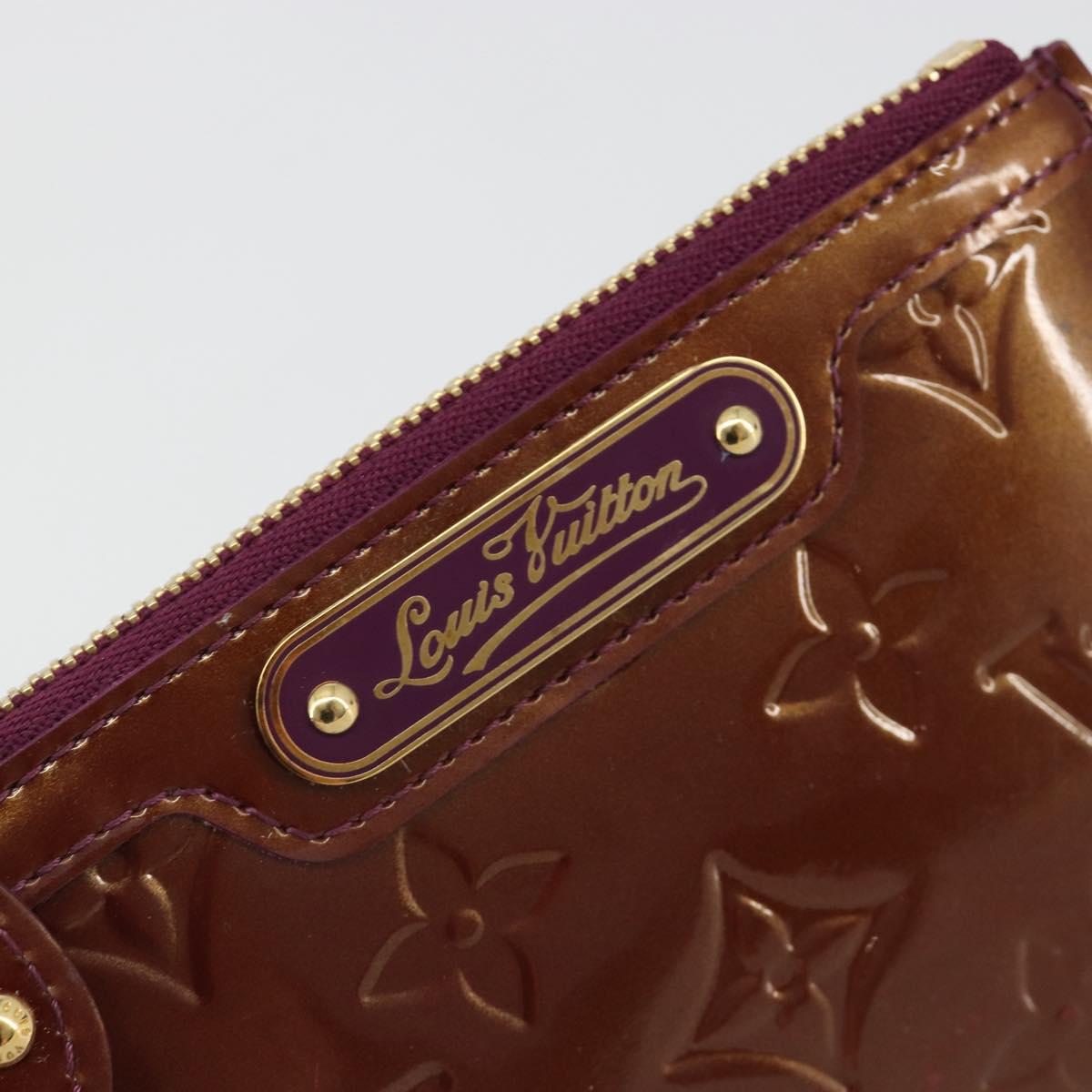 LOUIS VUITTON Monogram Vernis Pochette Cles NM Purse Violet M93560 Auth 184881A