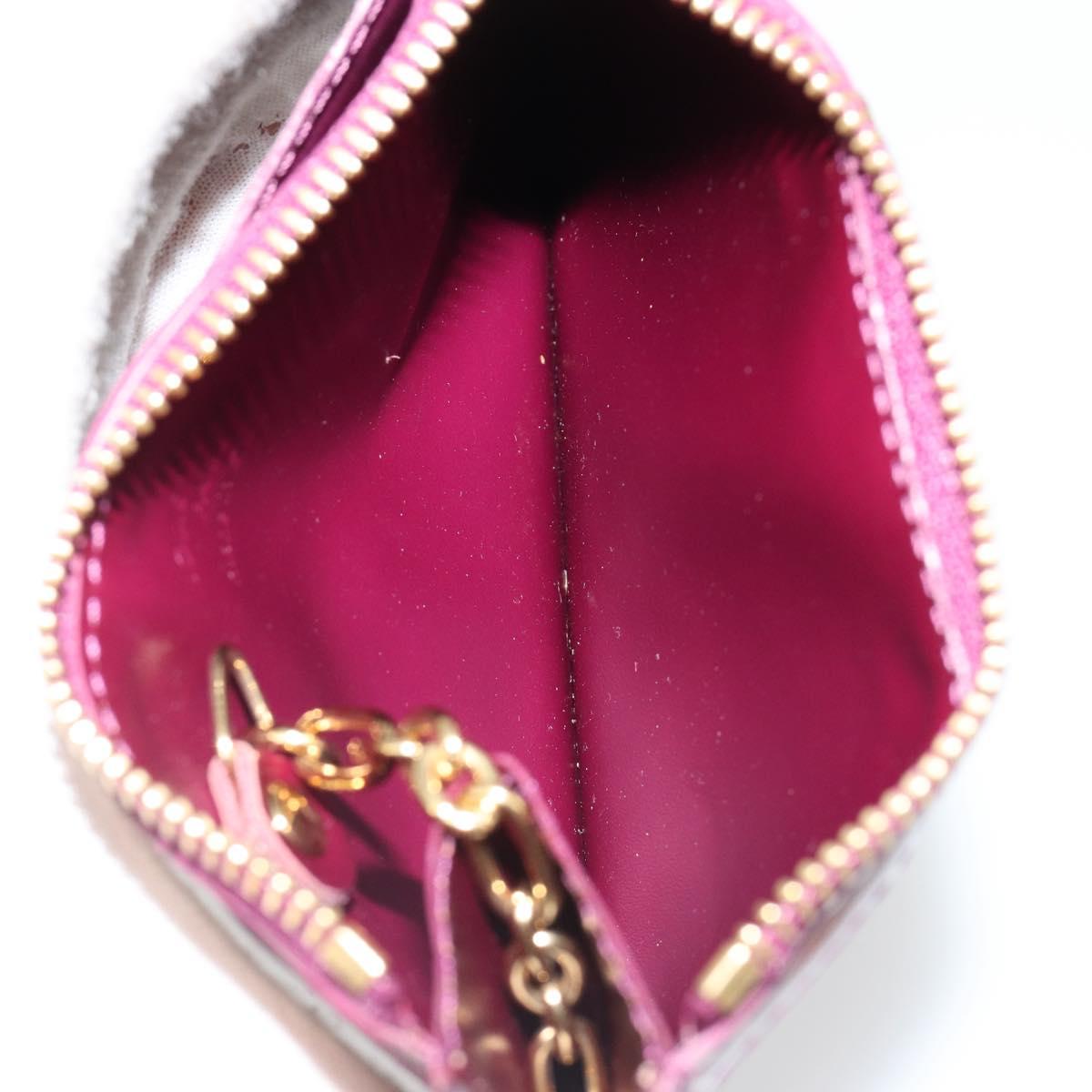 LOUIS VUITTON Monogram Vernis Pochette Cles NM Purse Violet M93560 Auth 184881A