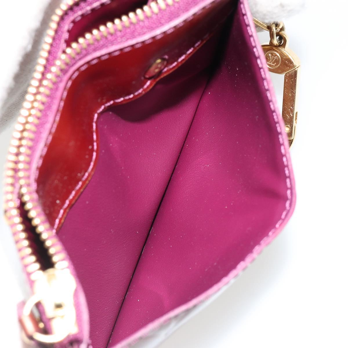 LOUIS VUITTON Monogram Vernis Pochette Cles NM Purse Violet M93560 Auth 184881A