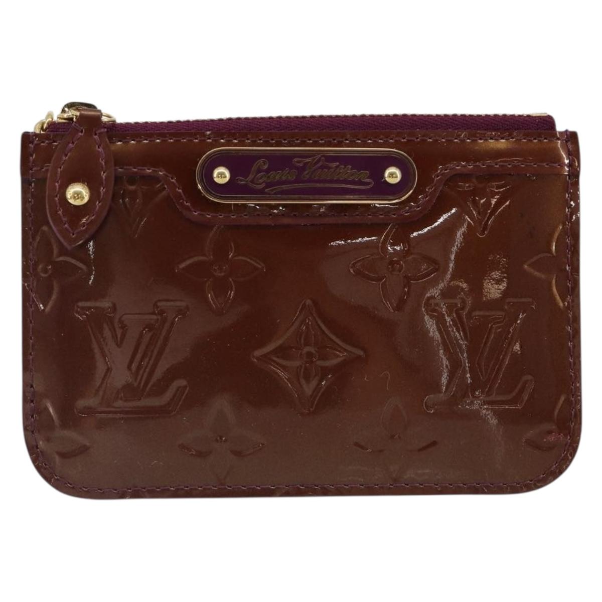 LOUIS VUITTON Monogram Vernis Pochette Cles NM Purse Violet M93560 Auth 184881A