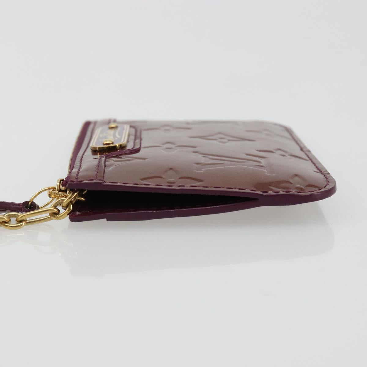 LOUIS VUITTON Monogram Vernis Pochette Cles NM Purse Violet M93560 Auth 184881A