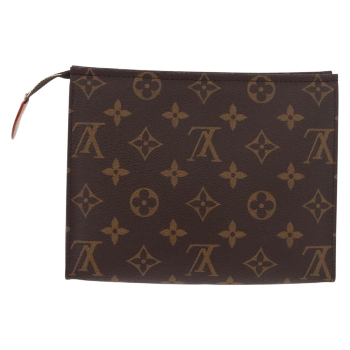 LOUIS VUITTON Monogram Reverse Trio Posh Toilette Clutch M11254 LV Auth 184887SM