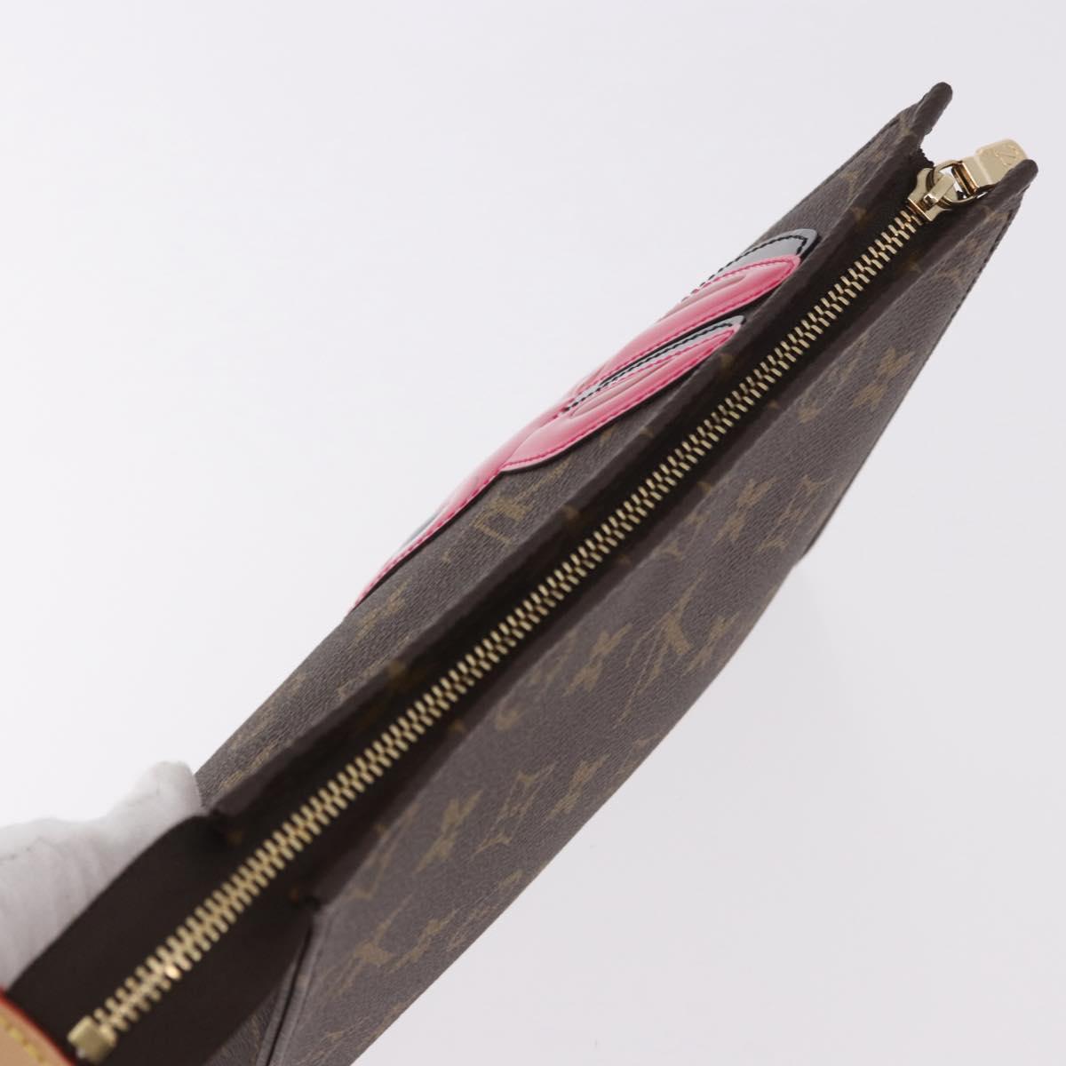 LOUIS VUITTON Monogram Reverse Trio Posh Toilette Clutch M11254 LV Auth 184887SM