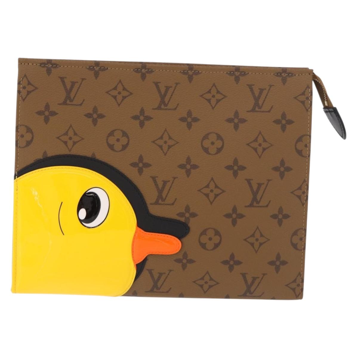LOUIS VUITTON Monogram Reverse Trio Posh Toilette Clutch M11254 LV Auth 184887SM