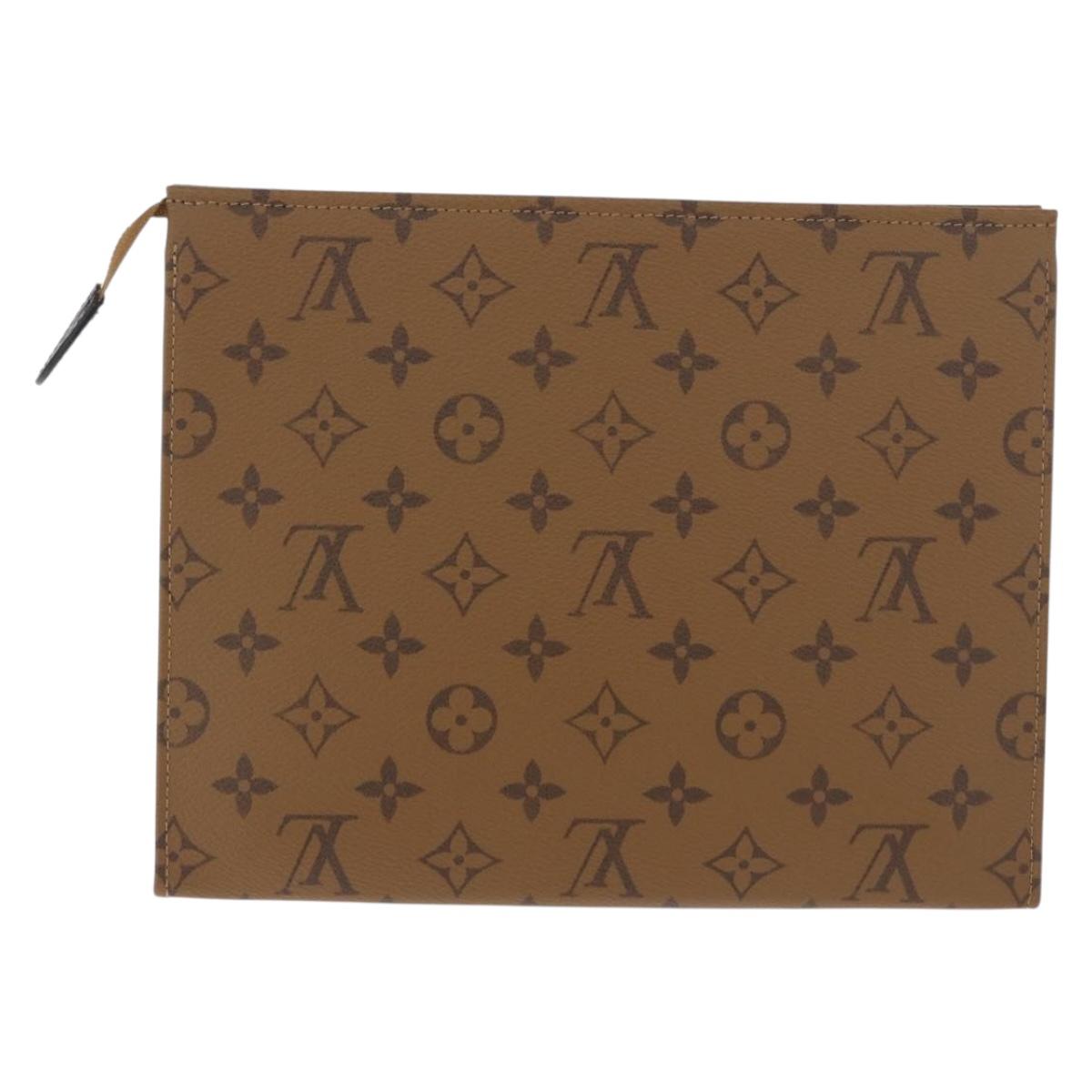 LOUIS VUITTON Monogram Reverse Trio Posh Toilette Clutch M11254 LV Auth 184887SM