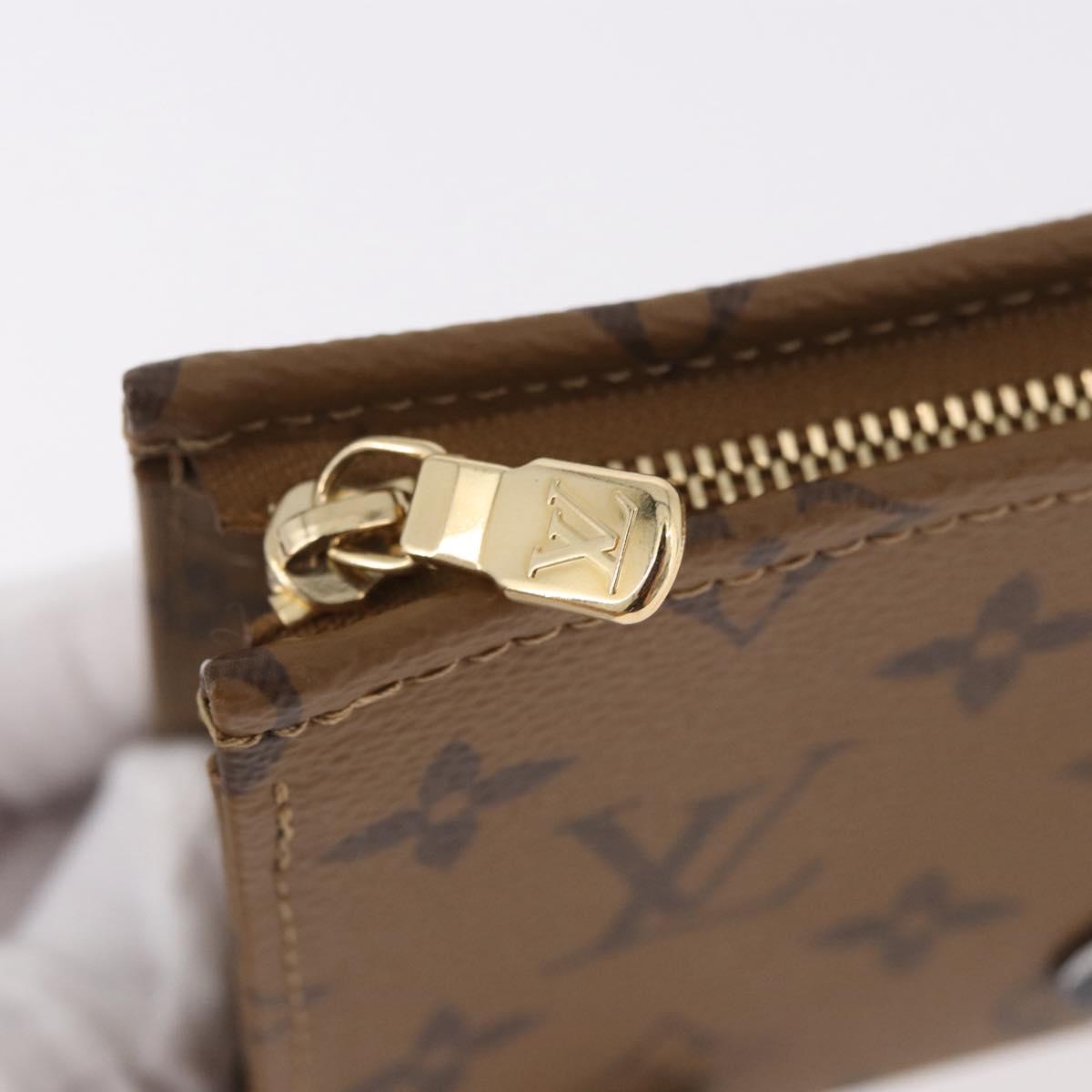 LOUIS VUITTON Monogram Reverse Trio Posh Toilette Clutch M11254 LV Auth 184887SM