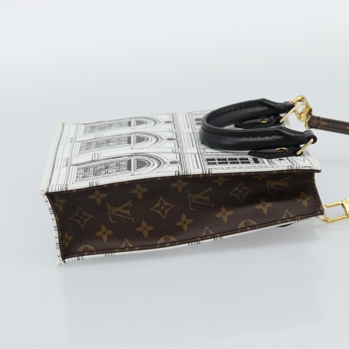 LOUIS VUITTON Monogram Fornasetti Petit Sac Plat Bag M80991 LV Auth 184888SM