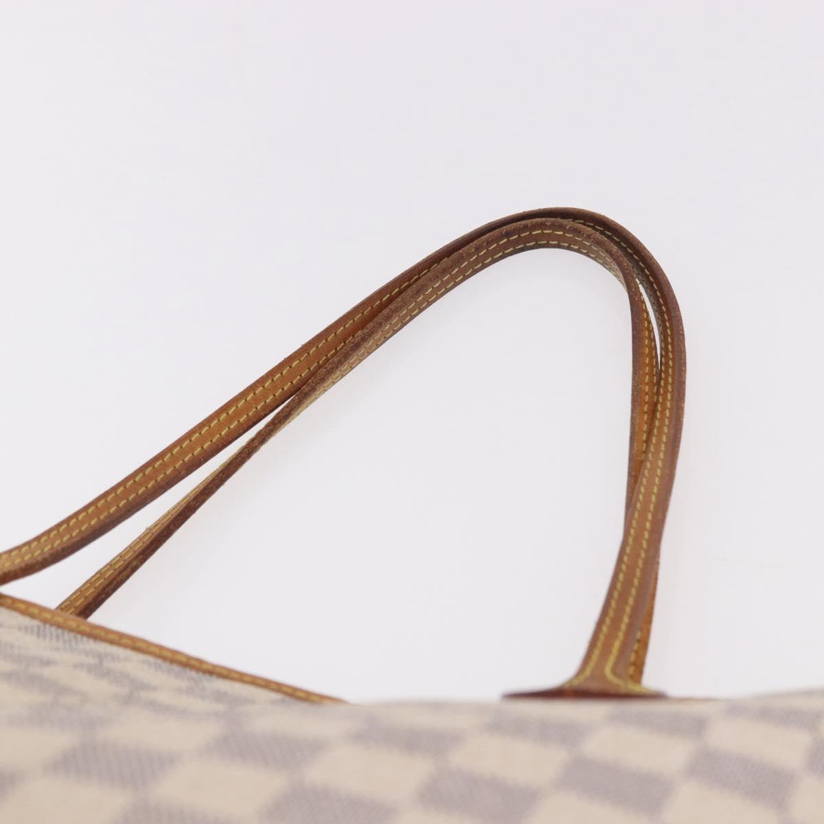 LOUIS VUITTON Damier Azur Neverfull MM Tote Bag N41605 LV Auth 184900