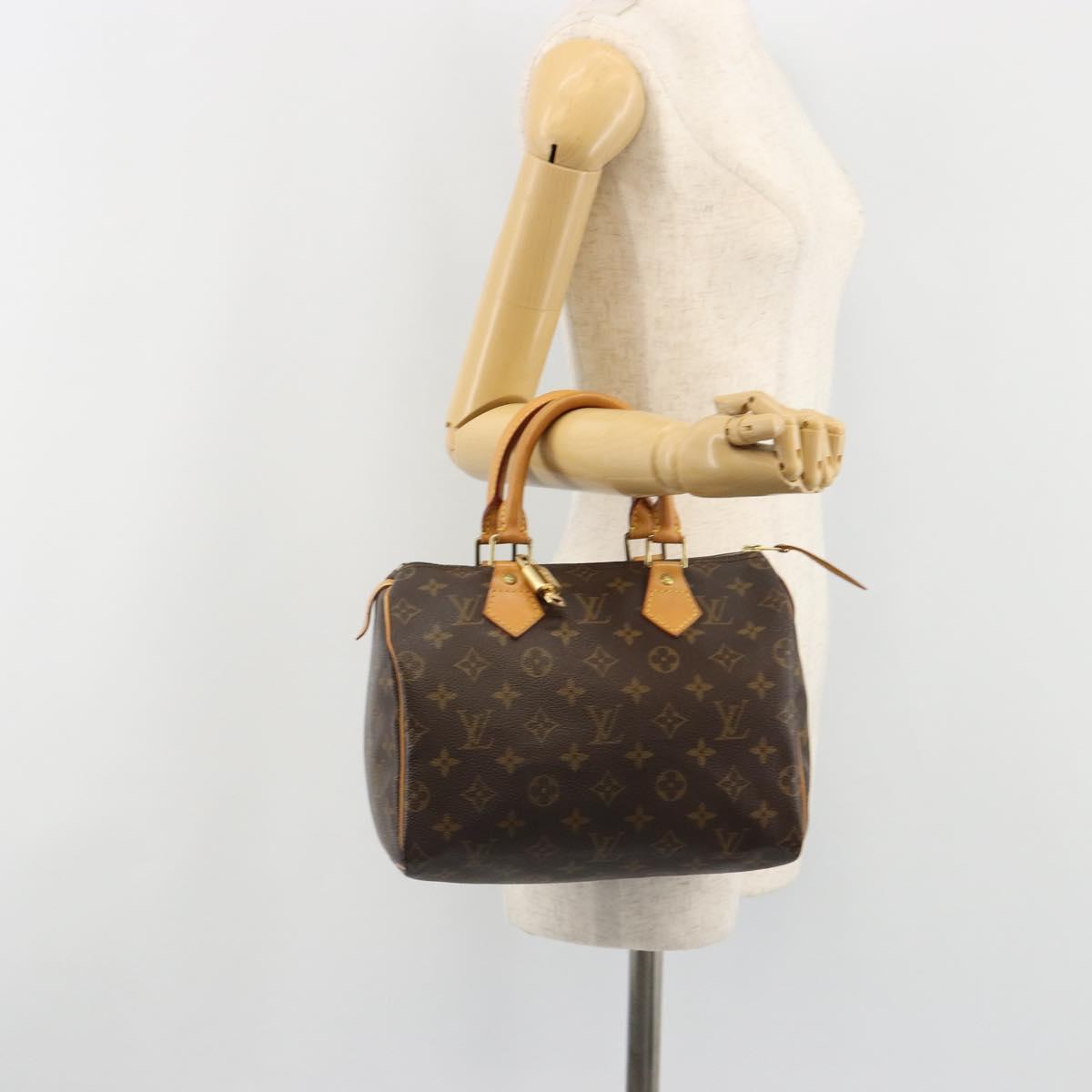 LOUIS VUITTON Monogram Speedy 25 Hand Bag M41528 LV Auth 184910V