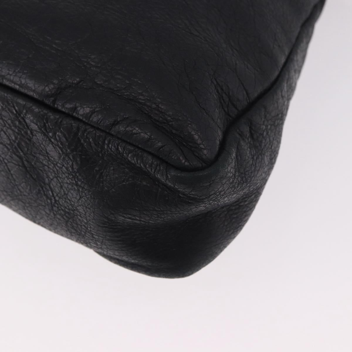 BALENCIAGA The Town Hand Bag Leather 2way Black Silver 240578 Auth 184913SAM