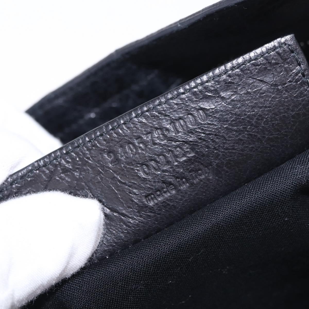 BALENCIAGA The Town Hand Bag Leather 2way Black Silver 240578 Auth 184913SAM
