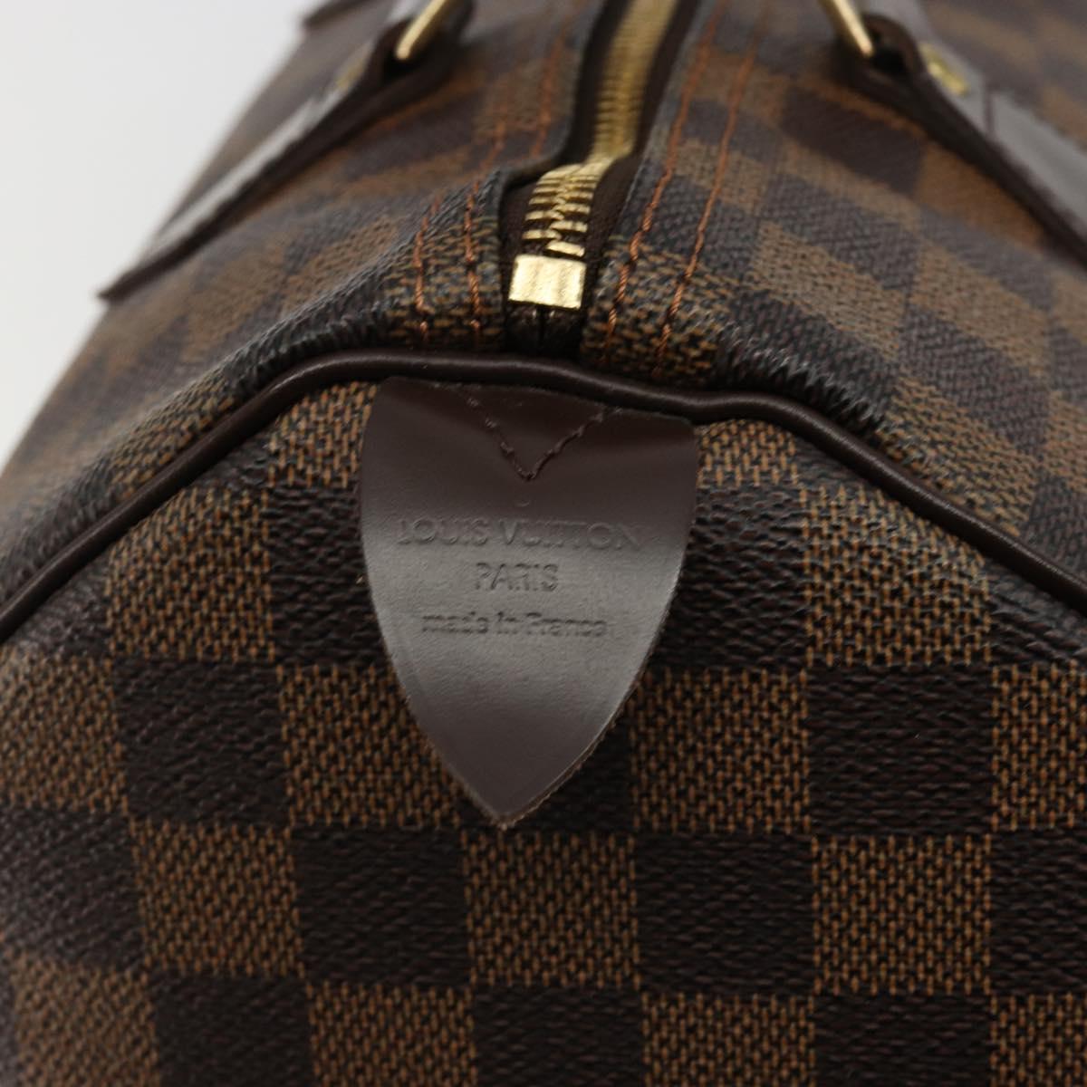 LOUIS VUITTON Damier Ebene Speedy 30 Hand Bag N41364 LV Auth 184917SAV