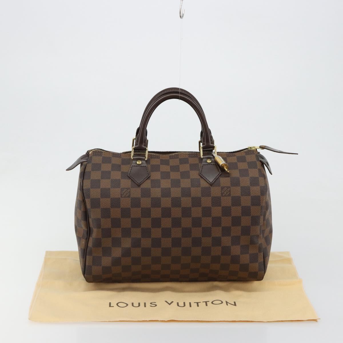 LOUIS VUITTON Damier Ebene Speedy 30 Hand Bag N41364 LV Auth 184917SAV