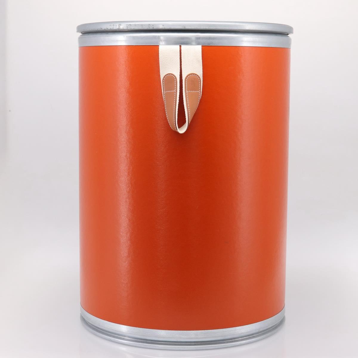 HERMES Saddle Box metal Orange 800108E Auth 184918M