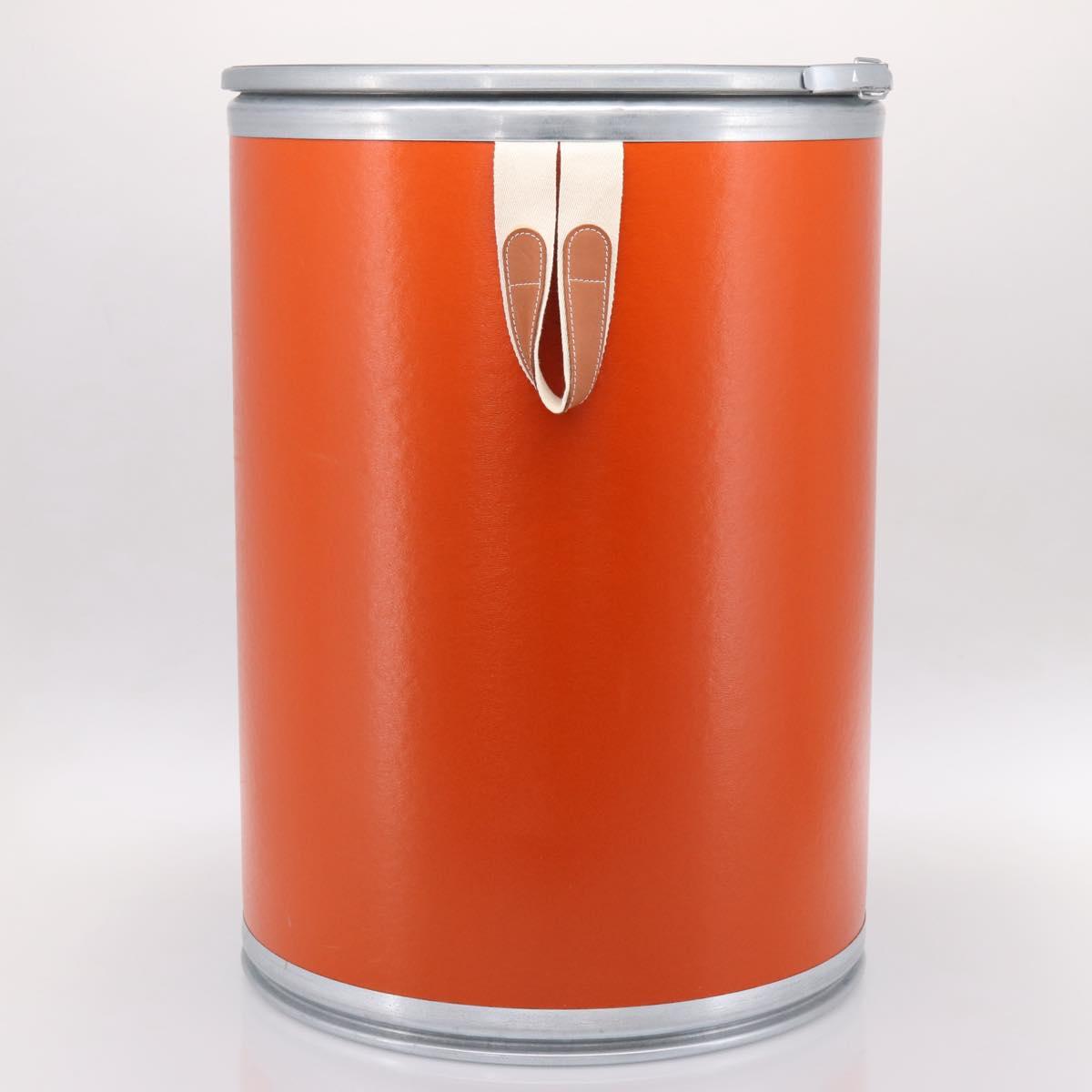 HERMES Saddle Box metal Orange 800108E Auth 184918M