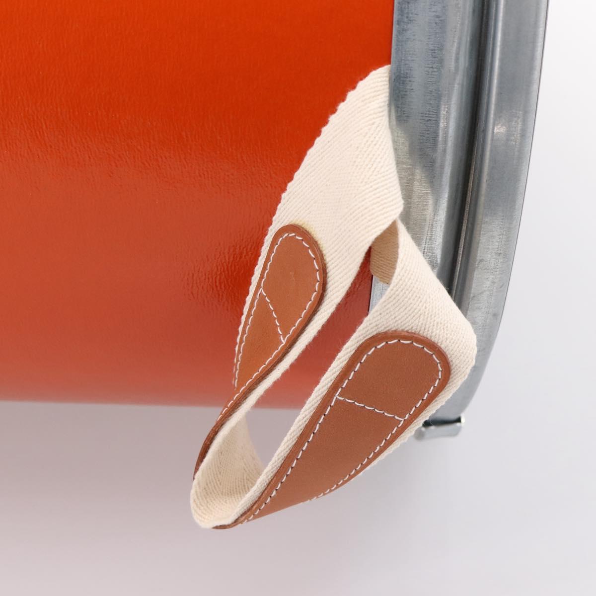 HERMES Saddle Box metal Orange 800108E Auth 184918M