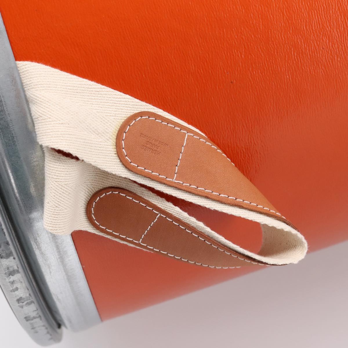 HERMES Saddle Box metal Orange 800108E Auth 184918M