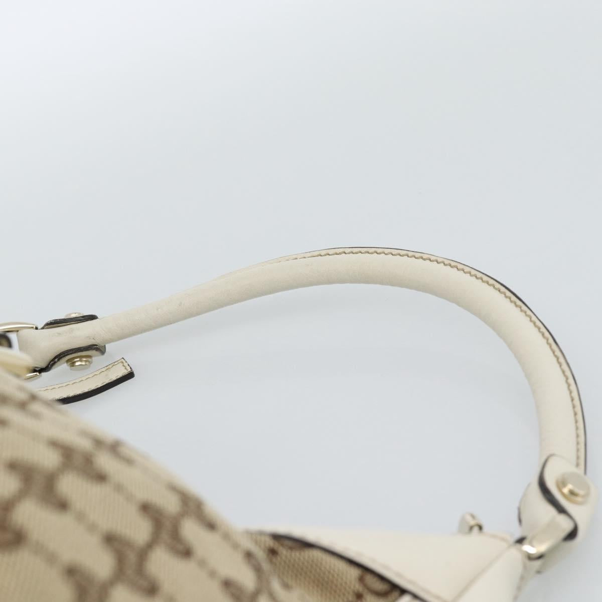 GUCCI GG Canvas Abbey Shoulder Bag Beige Gold 189833 Auth 184930V