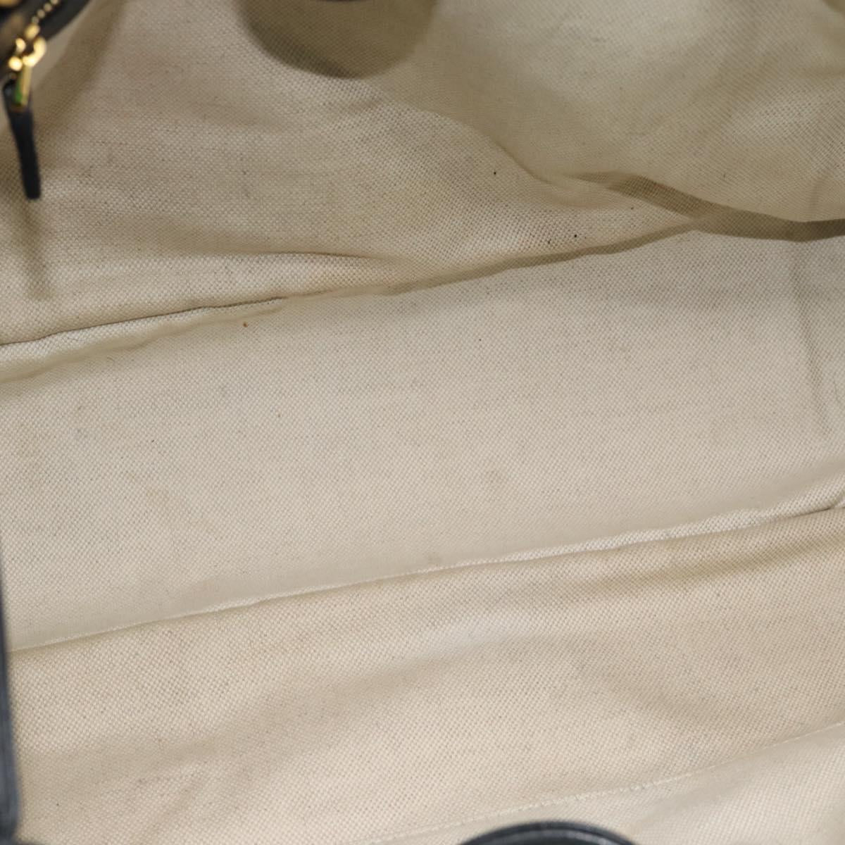 GUCCI Horsebit Tote Bag Leather Black Gold 623694 Auth 184931A