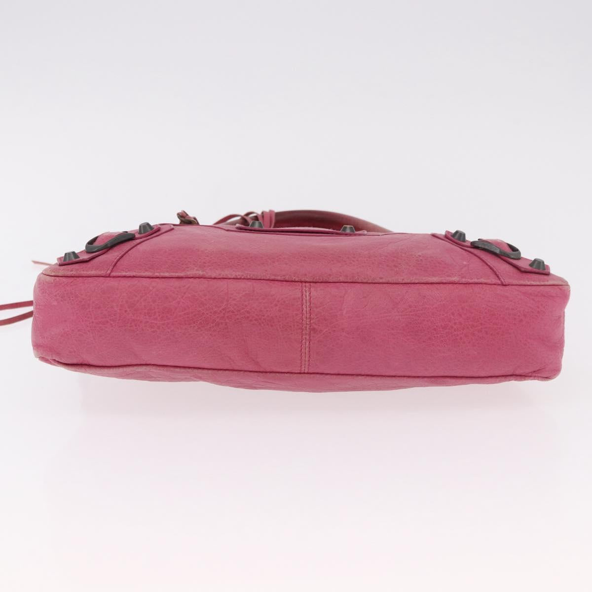 BALENCIAGA The First Hand Bag Leather 2way Pink 103208 Auth 184935SM