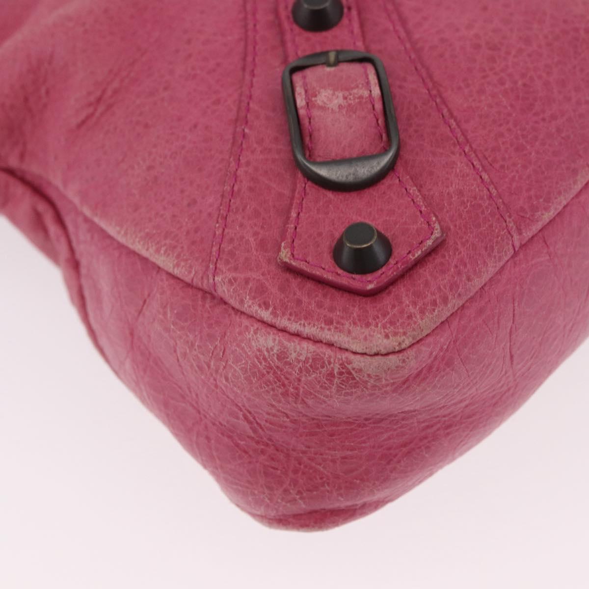 BALENCIAGA The First Hand Bag Leather 2way Pink 103208 Auth 184935SM