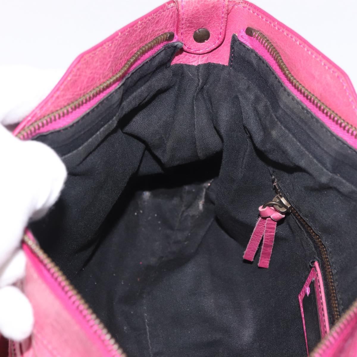 BALENCIAGA The First Hand Bag Leather 2way Pink 103208 Auth 184935SM