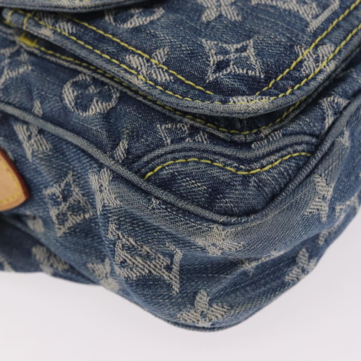 LOUIS VUITTON Monogram Denim Bum Bag Body Bag Blue M95347 LV Auth 184945SAV