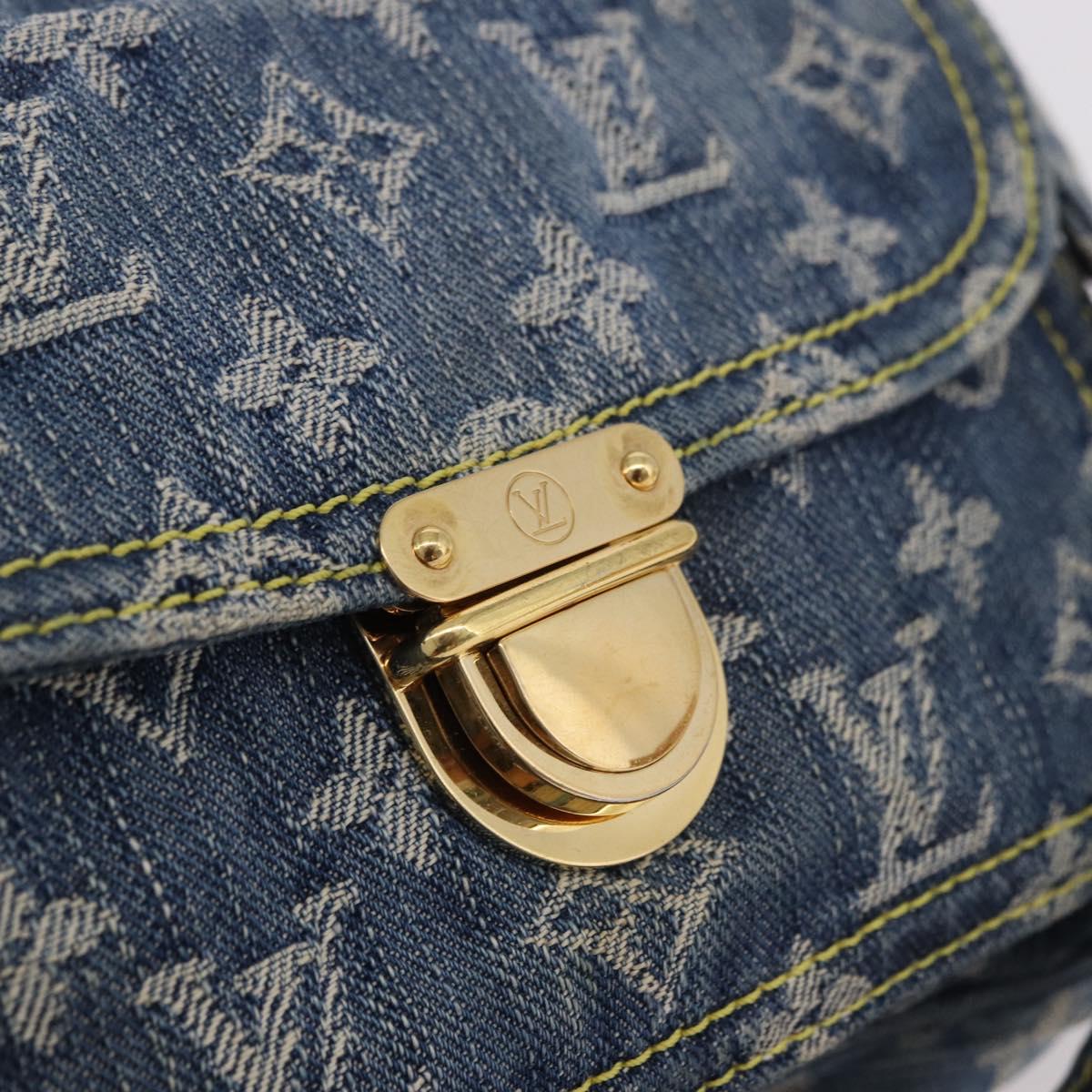LOUIS VUITTON Monogram Denim Bum Bag Body Bag Blue M95347 LV Auth 184945SAV