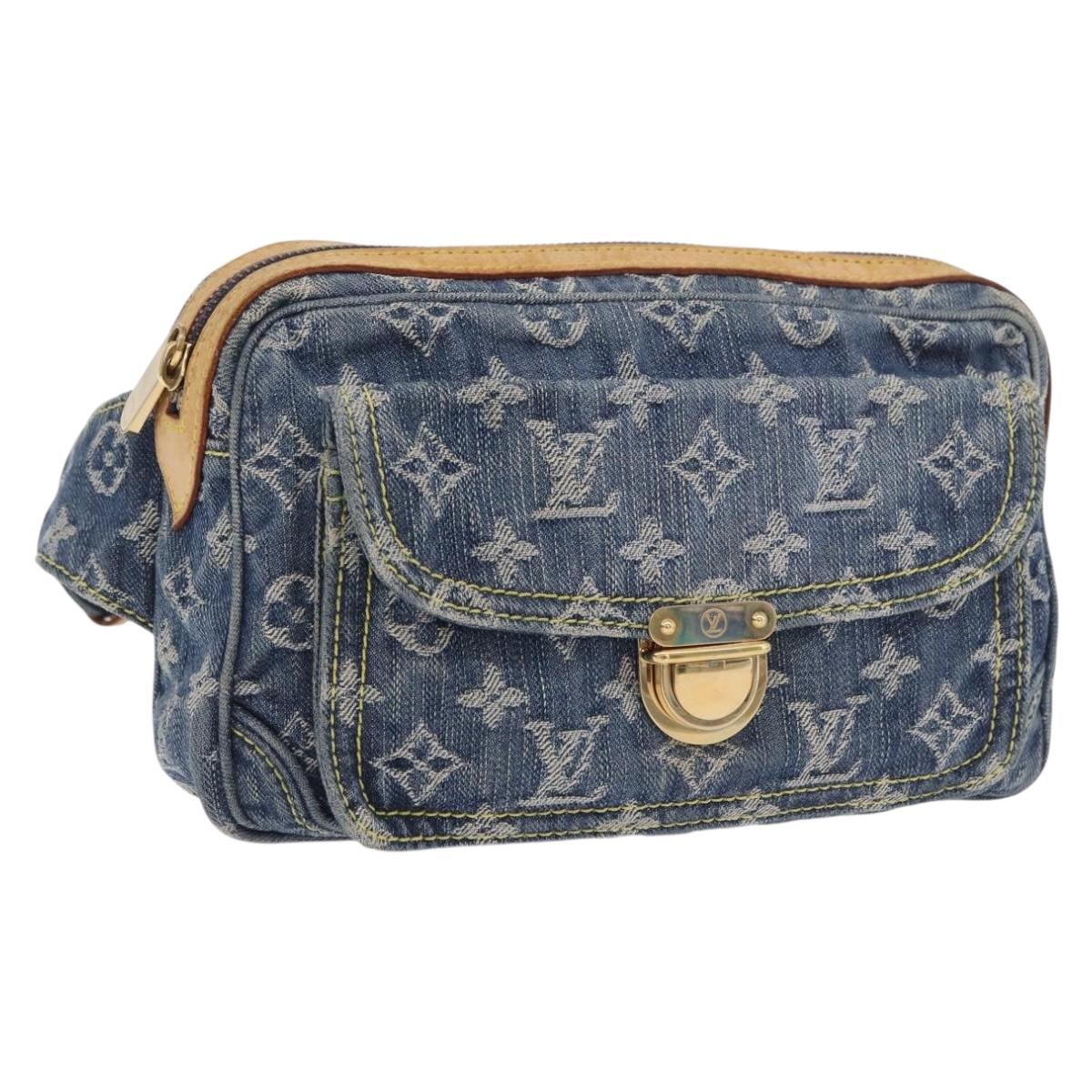 LOUIS VUITTON Monogram Denim Bum Bag Body Bag Blue M95347 LV Auth 184945SAV