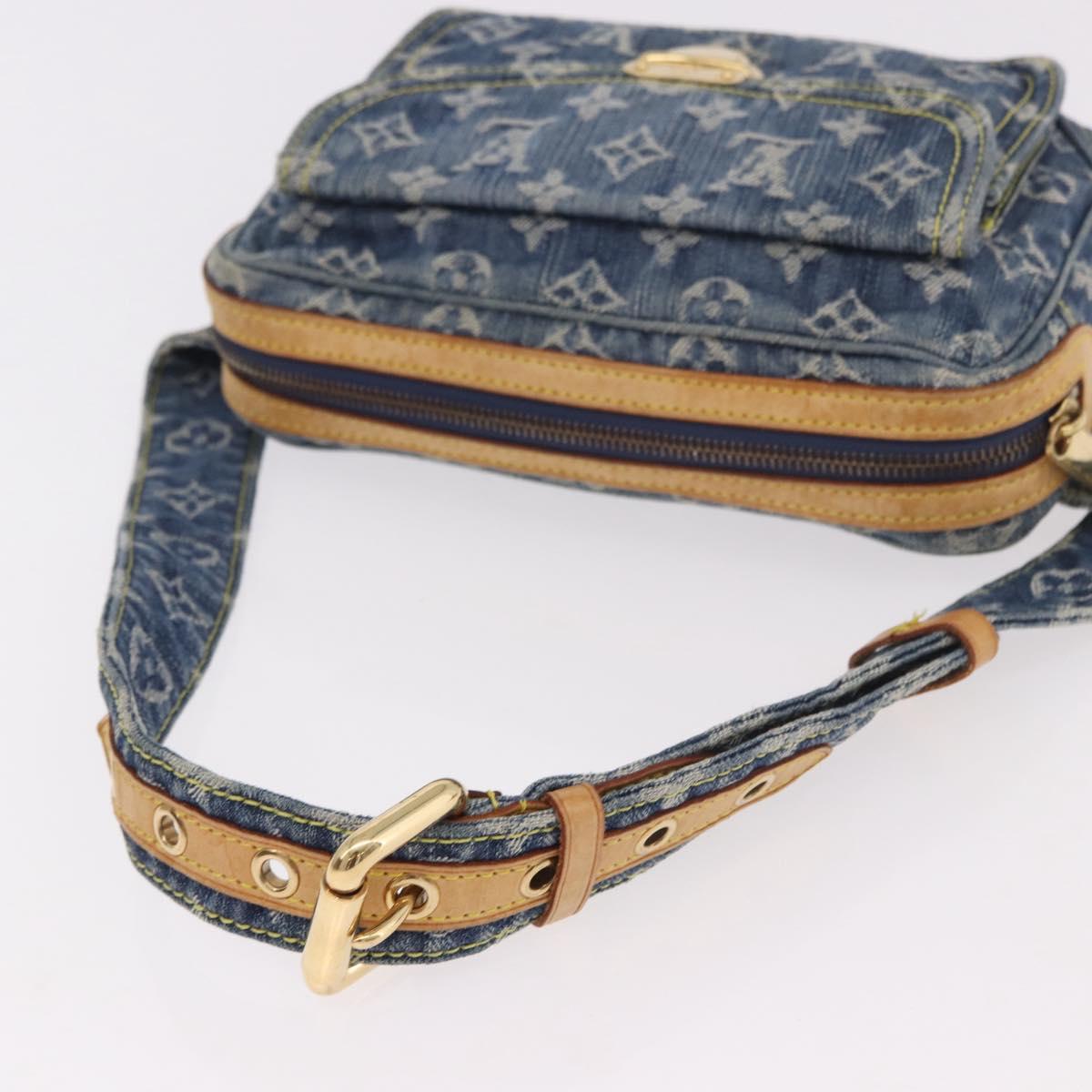 LOUIS VUITTON Monogram Denim Bum Bag Body Bag Blue M95347 LV Auth 184945SAV