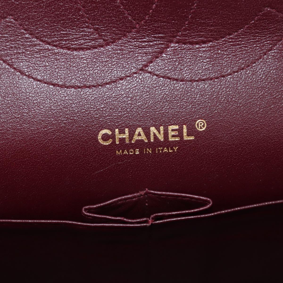 CHANEL Big Matelasse30 Chain Shoulder Bag Lamb Skin Black Gold CC Auth 184946SAV