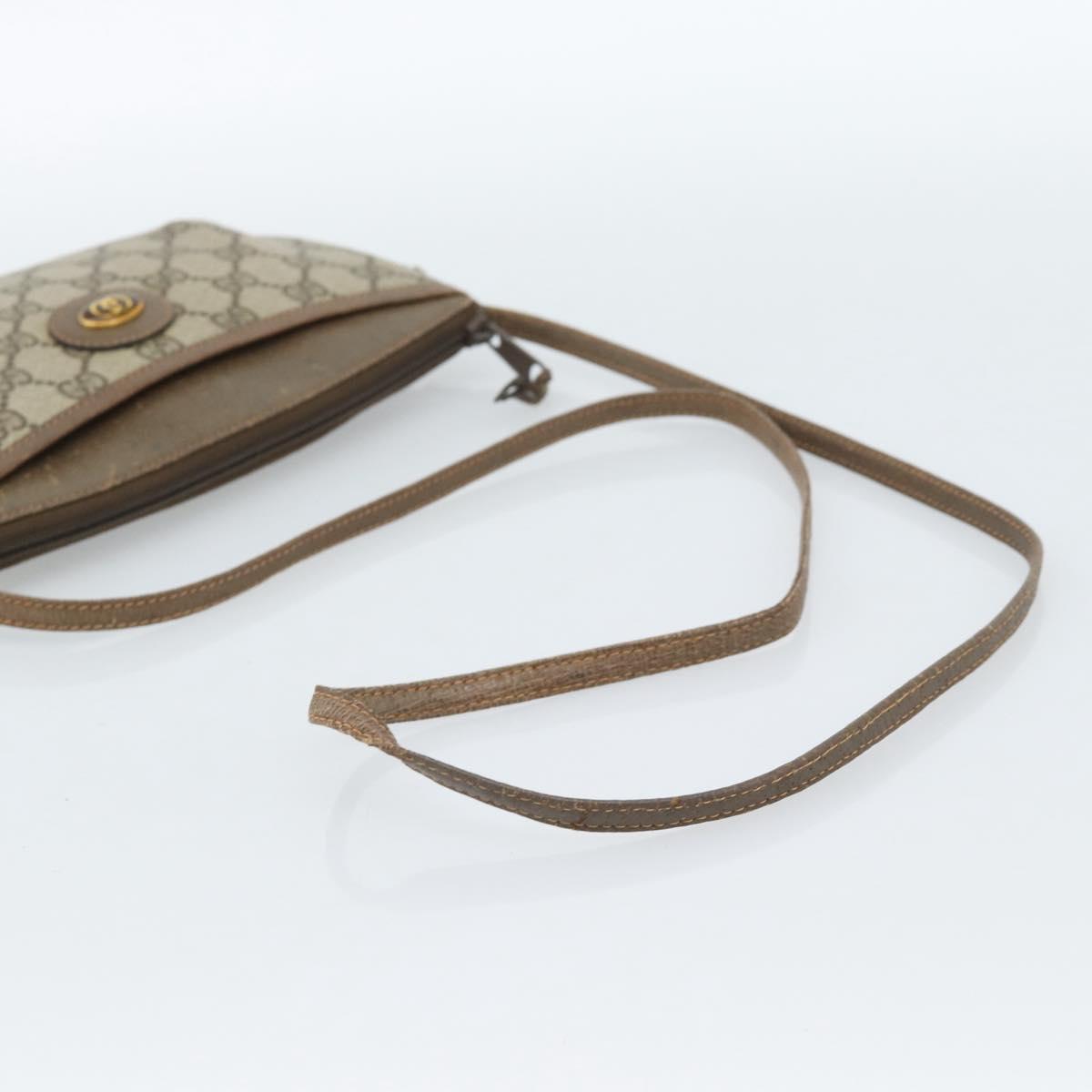 GUCCI GG Supreme Shoulder Bag PVC Beige Gold 904 02 020 Auth 184952