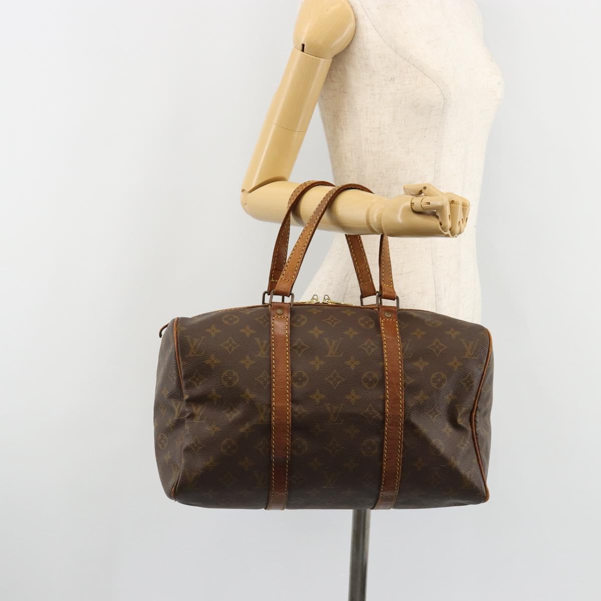 LOUIS VUITTON Monogram Sac Souple 35 Boston Bag M41626 LV Auth 184953