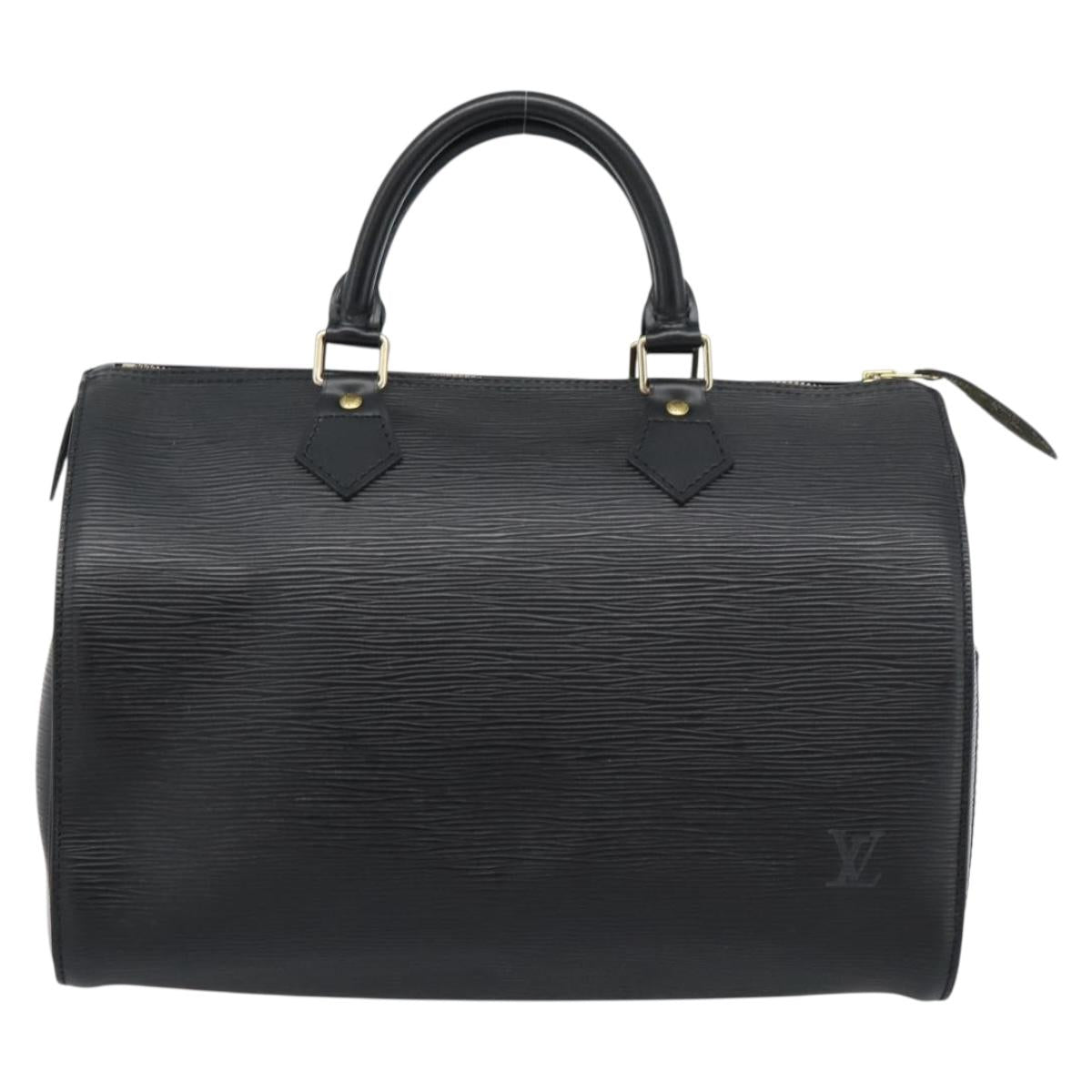 LOUIS VUITTON Epi Speedy 30 Hand Bag Noir Black M43002 LV Auth 184956V