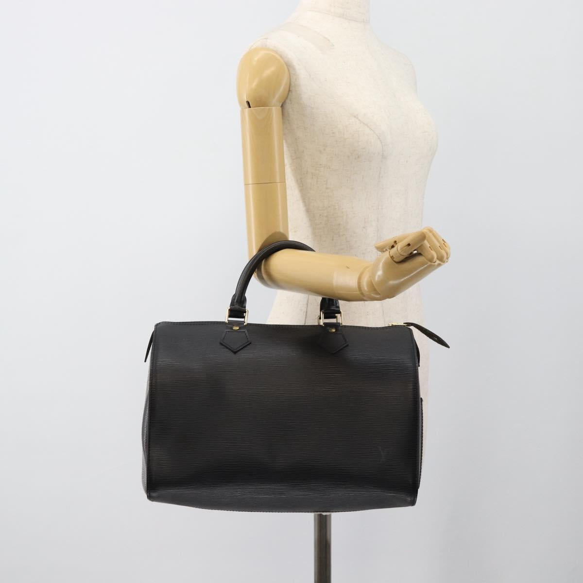 LOUIS VUITTON Epi Speedy 30 Hand Bag Noir Black M43002 LV Auth 184956V