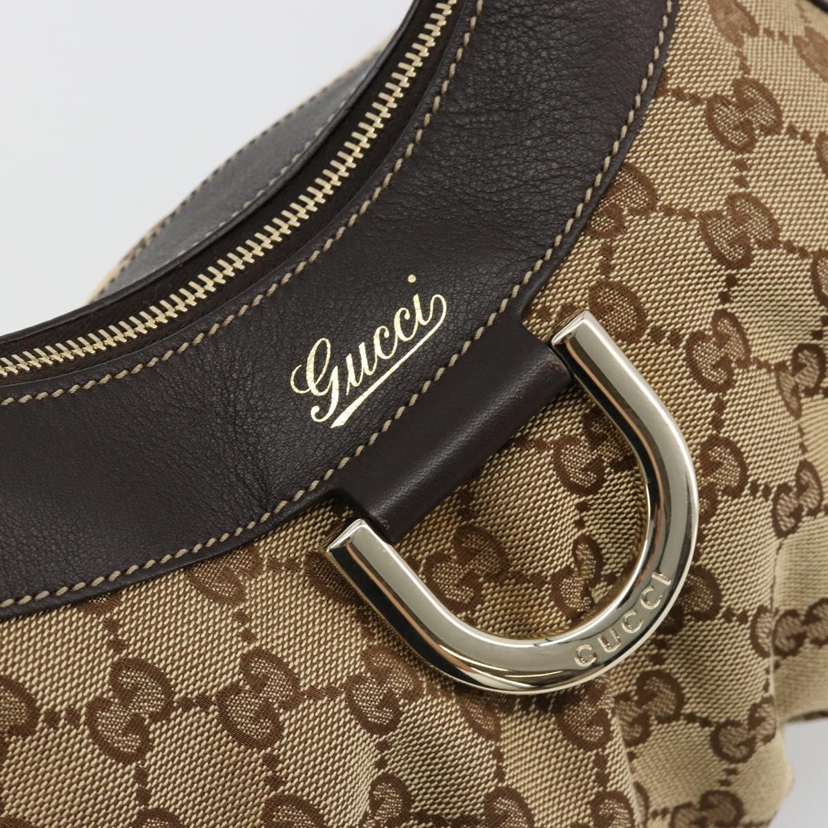 GUCCI Abbey GG Canvas Shoulder Bag Beige Gold 190525 Auth 184958SV