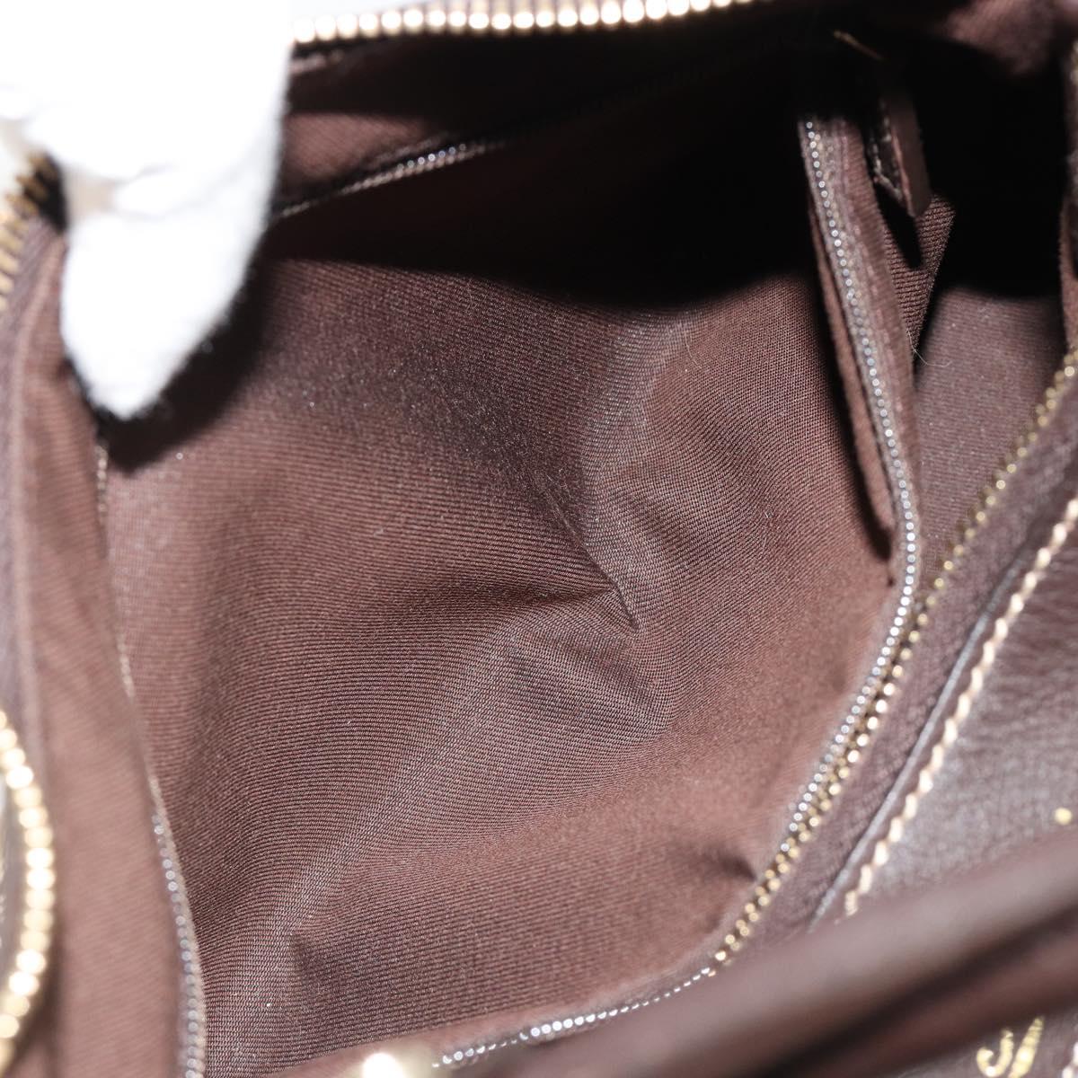 GUCCI Abbey GG Canvas Shoulder Bag Beige Gold 190525 Auth 184958SV